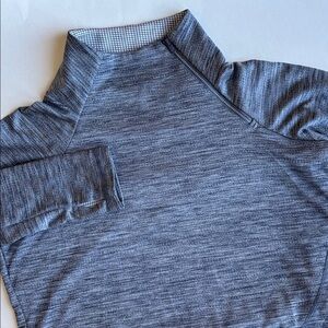 IBKUL Gray Asymmetrical Zip Pullover‎ UPF 50 Sweat Wicking Top Womens Large